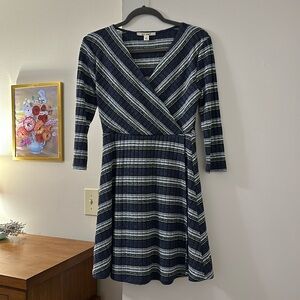 Small Faux-Wrap Sweater Dress